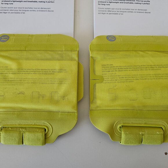 2 x NWT LULULEMON YLSR Yellow F&F Run Armband Arm Mobile Holder Women's S/M - Picture 2 of 7